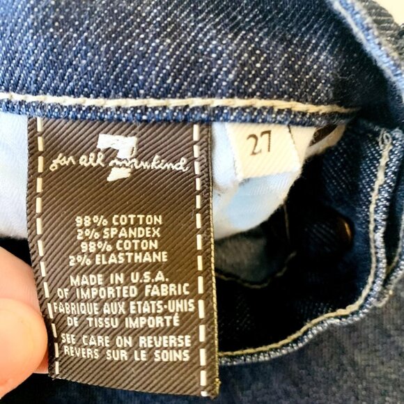 7 For All Mankind Women Roxanne Jean Low Rise Straight Leg Stretch Denim Size 27 - Picture 10 of 12